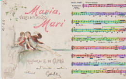 Partition De MUSIQUE . "Maria, Mari " (Versi Di V. Russo  / Musica Di E. Di Capua ) + Illustration : Couple Romantique - Music And Musicians