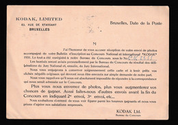 37/358 - PHOTOGRAPHIE Belgique -  Carte Entete KODAK Limited Bureau Du Concours à BRUXELLES - TP Héraldique 1931 - Fotografía