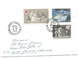 430 - 40 - Enveloppe Envoyée De Monaco En Suisse 1970 - Bel Affranchissement - Covers & Documents