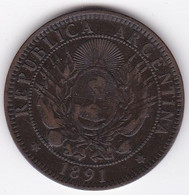 Argentine 2 Centavos 1891, En Bronze , KM# 33 - Argentine