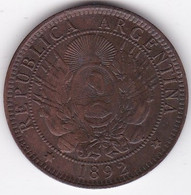 Argentine 2 Centavos 1892, En Bronze , KM# 33 - Argentine