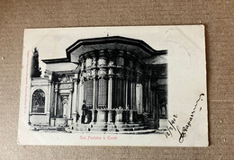 Cpa Constantinople Une Fontaine A Eyub - Bedros Papazian Régie Dés Tabacs Brousse 1902 - Rare Cachet - Armenia