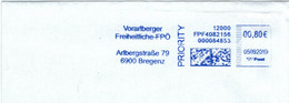 FPÖ Vorarlberger Freiheitliche Arlberg-Str. 6900 Bregenz AFS - Lettres & Documents