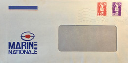 Enveloppe Avec Flamme  MARINE NATIONALE Pompon - Unclassified