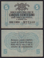ITALIEN - ITALY 5 Centesimi 1918 Pick M1 - Gutes VF      (19218 - Other & Unclassified