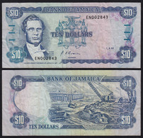 JAMAIKA - JAMAICA 10 Dollars Banknote 1992 Pick 71d  F (4)   (21520 - Otros – América