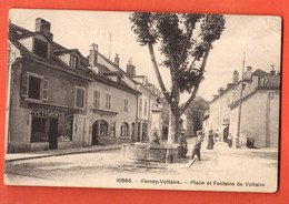 ZRK-20 Ferney-Voltaire  Place Et Fontaine De Voltaire Vêtements  ANIME Circ. 1913 - Ferney-Voltaire