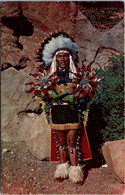 North American Indian Chief In Full Costume 1958 - Native Americans
