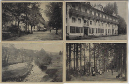 Belgium 1930s 4 Postcard Photo Advertising Hotel Dumoulin In Ligneuville District Malmedy City Unused - Malmedy