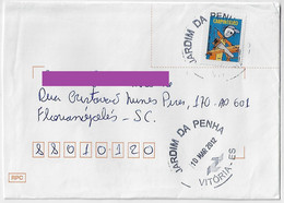 Brazil 2012 Cover From Vitória Agency Jardim Da Paz To Florianópolis Stamp RHM-845 carpenter Profession Job - Brieven En Documenten