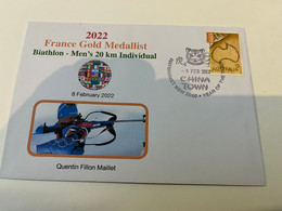 (2 G 36) China Beijing Winter Olympic Games 2022 - France Gold  - Biathlon - Men's 20km Individual - Winter 2022: Beijing