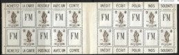 France FM N°10A(*) 10 Ex. De Carnet Sans Gomme Et Sans Couverture. - Etichette Di Fantasia