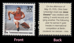USA 1998 MiNr. 3036 Celebrate The Century 1930s Jesse Owens Athletics Olympic Games 1936 Berlin 1v MNH ** 0,80 € - Summer 1936: Berlin
