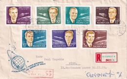 HUNGARY 1962 SPACE EXPLORATION SET REGD. FDC COVER TO WIEN - Brieven En Documenten