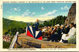 President Roosevelt Speaking At The Dedication Of The Great Smoky Mountains National Park - Presidents