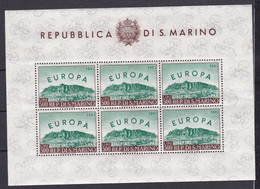 1961 San Marino Saint Marin EUROPA CEPT FOGLIETTO Di 6v. MNH** EUROPE BF Souvenir Sheet 3 - Blocchi & Foglietti