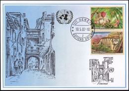 UNO GENF 2002 Mi-Nr. 330 Blaue Karte - Blue Card  Mit Erinnerungsstempel VERONA - Covers & Documents