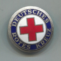 Rotes Kreuz Red Cross Croix Rouge, Germany, Vintage Pin Badge Abzeichen, Enamel, D 30 Mm - Médical