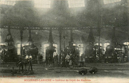 Migennes * Laroche * Intérieur Du Dépôt Des Machines * Gare Ligne Chemin De Fer * Cachet Commission Militaire - Migennes