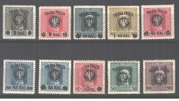 1919 Poland II Lublin Issue Overprint Poczta Polska Eagle Full Of Set MNH ** Sign. - Unused Stamps