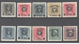 1919 Poland II Lublin Issue Overprint Poczta Polska Eagle Full Of Set MNH ** Sign. - Nuevos