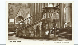 Postcard Worcestershire The Nave Pulpit Worcester Cathedral Rp    Unused - Worcester