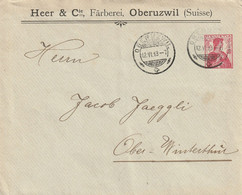 Suisse Entier Postal Privé Oberuzwil 1913 - Stamped Stationery