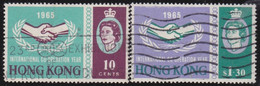 Hong Kong  .   SG  .   216/217       .    O   .   Cancelled - Gebruikt