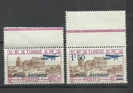 Tunisie Poste Aérienne    N° 9  Et 10     Neufs    *      B/TB - Airmail