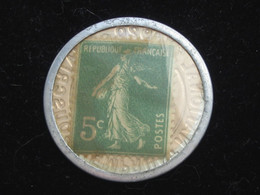 TIMBRE MONNAIE 5 Cts Vert  - CREDIT LYONNAIS - Emprunt National 6% 1920  **** EN ACHAT IMMEDIAT **** - Professionnels / De Société