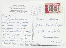 ANDORRE 20C DANSE  SEUL CARTE ANDORRE 1963 - Lettres & Documents