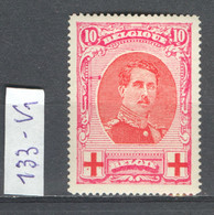 België Nr 133-V1 X Cote €65 Perfect - 1901-1930