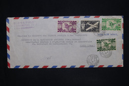 NOUVELLE CALÉDONIE - Enveloppe De La Direction De L' Aéronautique Civile De Nouméa Pour Paris En 1947  - L 128027 - Brieven En Documenten