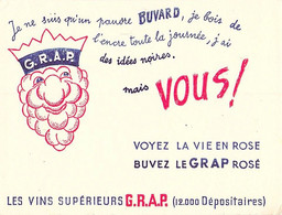VIEUX PAPIERS BUVARD 12 X 16 CM VIN GRAP ROSE VINS SUPEROEURS - Food