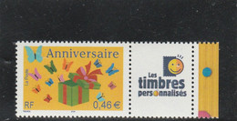 FRANCE 2002 ANNIVERSAIRE LES TIMBRES PERSONNALISES YT 3480A NEUF - Neufs