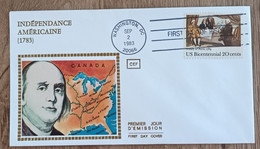 Etats-Unis - FDC 1983 - YT N°1494 - Traité De Paris - 1981-1990