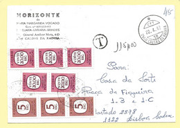 TIMBRES - STAMPS - MARCOPHILIE - PORTUGAL - LETTRE  PÉNALISÉ EN 115$00 POUR FAUTE DE TIMBRE (TAXE 45$00) - Cartas & Documentos