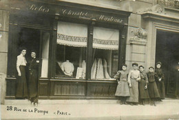 Paris * Carte Photo * 16ème * 28 Rue De La Pompe * Façade Commerce Magasin CHRISTOL Couturier , Mode Robes Manteaux - Arrondissement: 16