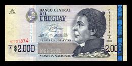 Uruguay 2000 Pesos Uruguayos 2003 Pick 92 Serie A MBC VF - Uruguay