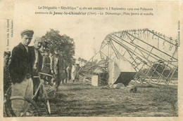 Jussy Le Chaudrier * Le Dirigeable République Après Son Accident Le 3 Septembre 1909 Aux Poilcards * Démontage - Otros & Sin Clasificación