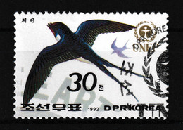 1992 Nord Korea -  DPRK Mi: 3347°  Schwalbe - Golondrinas