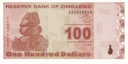 Zimbabwe (RBZ) 100 Dollars 2009 UNC Cat No. P-97a / ZW188a - Zimbabwe
