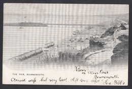 Early Edwardian Printed Postcard The Pier Bournemouth Tram Sea Side Scene 1903 - Bournemouth (avant 1972)