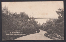 Edwardian Printed Postcard Suspension Bridge Alum Chine Bournemouth Road Street 1905 - Bournemouth (until 1972)