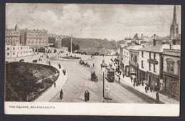Edwardian Printed Postcard The Square Bournemouth Road Street Tram 1906 - Bournemouth (until 1972)