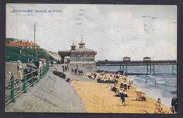 Edwardian Postcard Boscombe Sand & Pier Posted From Bournemouth Sea Seaside View 1926 - Bournemouth (tot 1972)