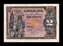 España Spain 2 Pesetas Cathedral Of Burgos 1938 Pick 109 Serie F SC UNC - 1-2 Peseten