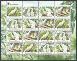 LS109 2012 SOLOMON ISLANDS BIRDS WWF WHITE COCKATOO #1676-1679 1SH MNH - Ongebruikt