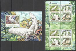 LS110 2012 SOLOMON ISLANDS BIRDS WWF WHITE COCKATOO #1676-1679 KB+BL129 MNH - Ongebruikt