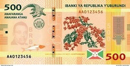 Burundi (BRB) 500 Francs 2018 (2019) UNC Cat No. P-50b / BI236b - Burundi